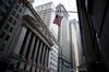 American flags fly outside the New York Stock Exchange (NYSE) in New York, U.S., on Monday, Aug. 27, 2018. U.S. stocks added to all-time highs, and Mexico's peso rallied versus the dollar as the Trump administration closed a bilateral trade deal with America's southern neighbor.