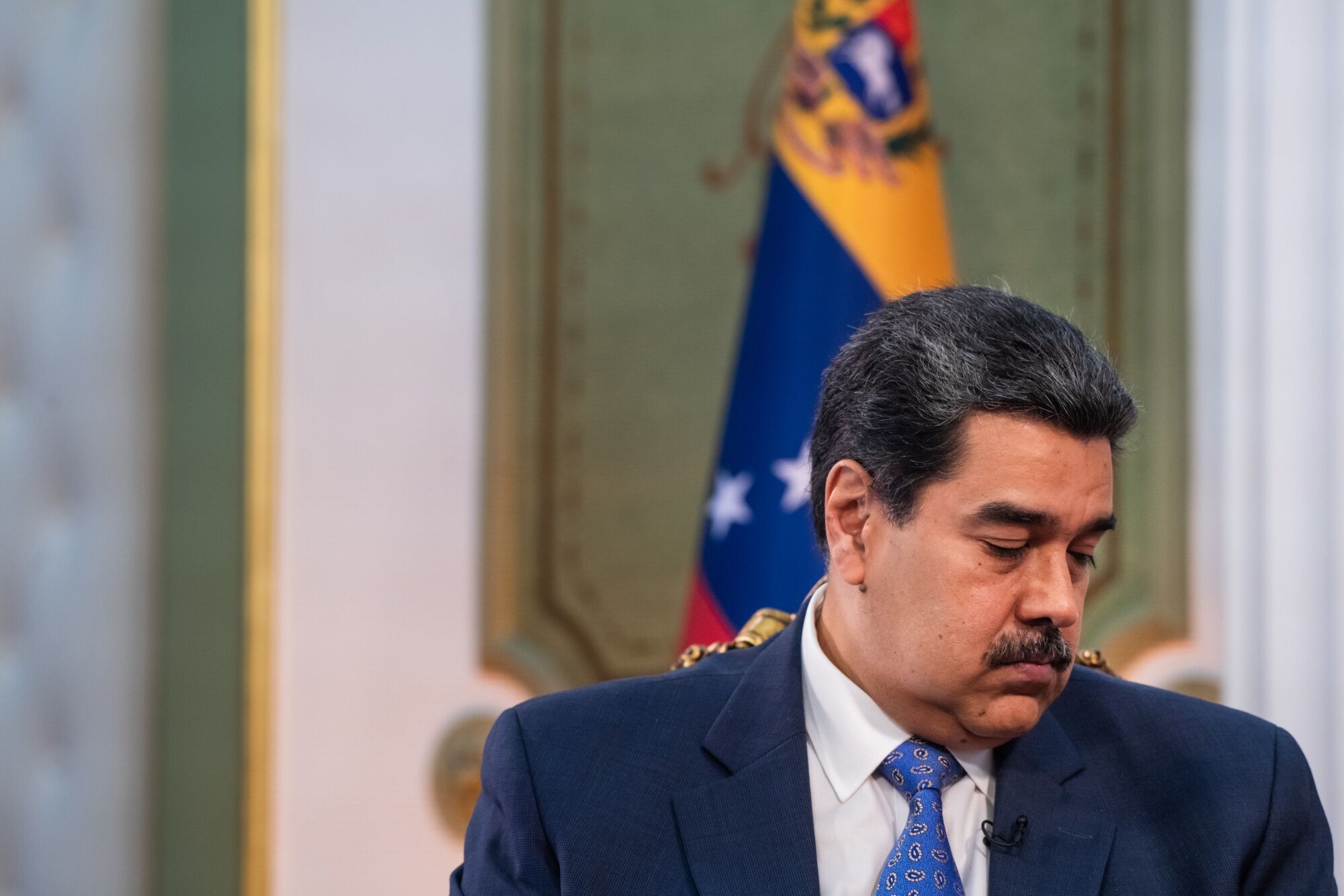 Nicolas Maduro during a Bloomberg Television interview in Caracas.