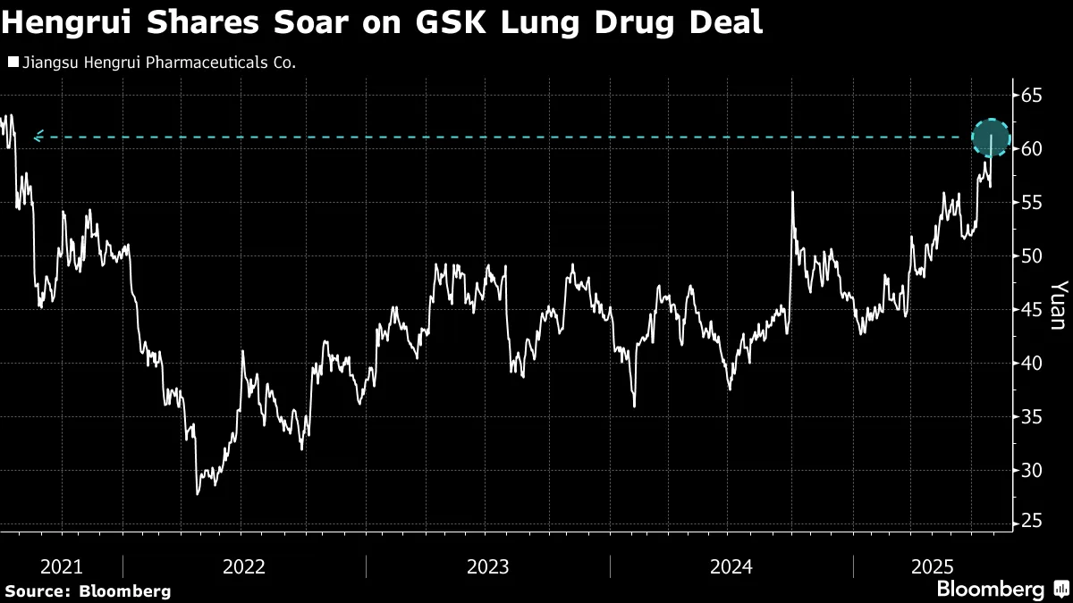 Hengrui Shares Jump on GSK Deal Worth Up To $12 Billion - Bloomberg