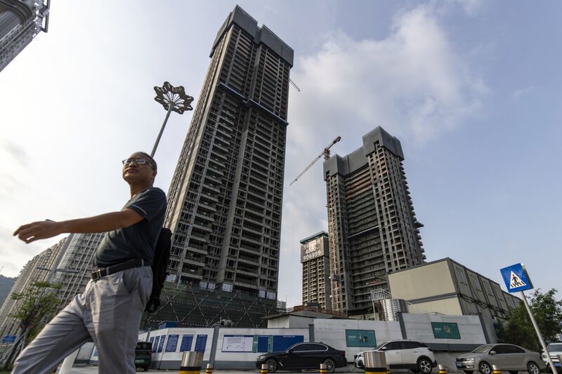 Residential buildings under construction in Shenzhen, China.