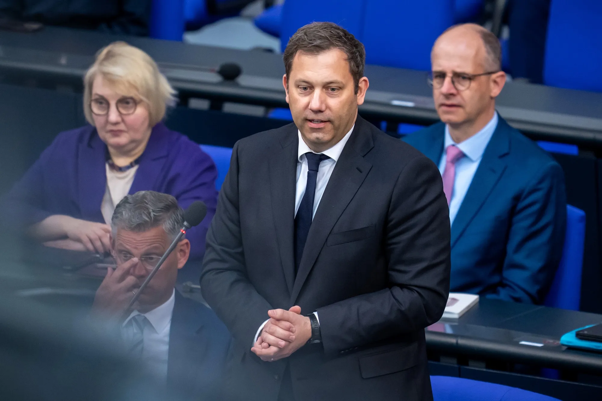 Lars Klingbeil at the Bundestag in Berlin, on May 14.