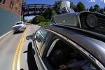 An Uber self-driving vehicle undergoing testing in Pittsburgh. The company's fleet has been grounded in the wake of a fatal crash in Tempe, Arizona, last month. 