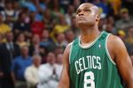 Antoine Walker of the Boston Celtics during the 2005 NBA Playoffs against the Indiana Pacers