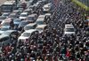 Thousands of motorists sit stuck in the morning gridlock after a group of protesters blocked one of Jakarta's main roads on February 22, 2010. The number of motor vehicles including motorcycles in greater Jakarta has almost tripled in the past eight years to 9.52 million. Meanwhile road space has grown less than one percent annually since 2004, according to the Indonesian Transport Society. AFP PHOTO / Bay ISMOYO (Photo credit should read BAY ISMOYO/AFP/Getty Images)