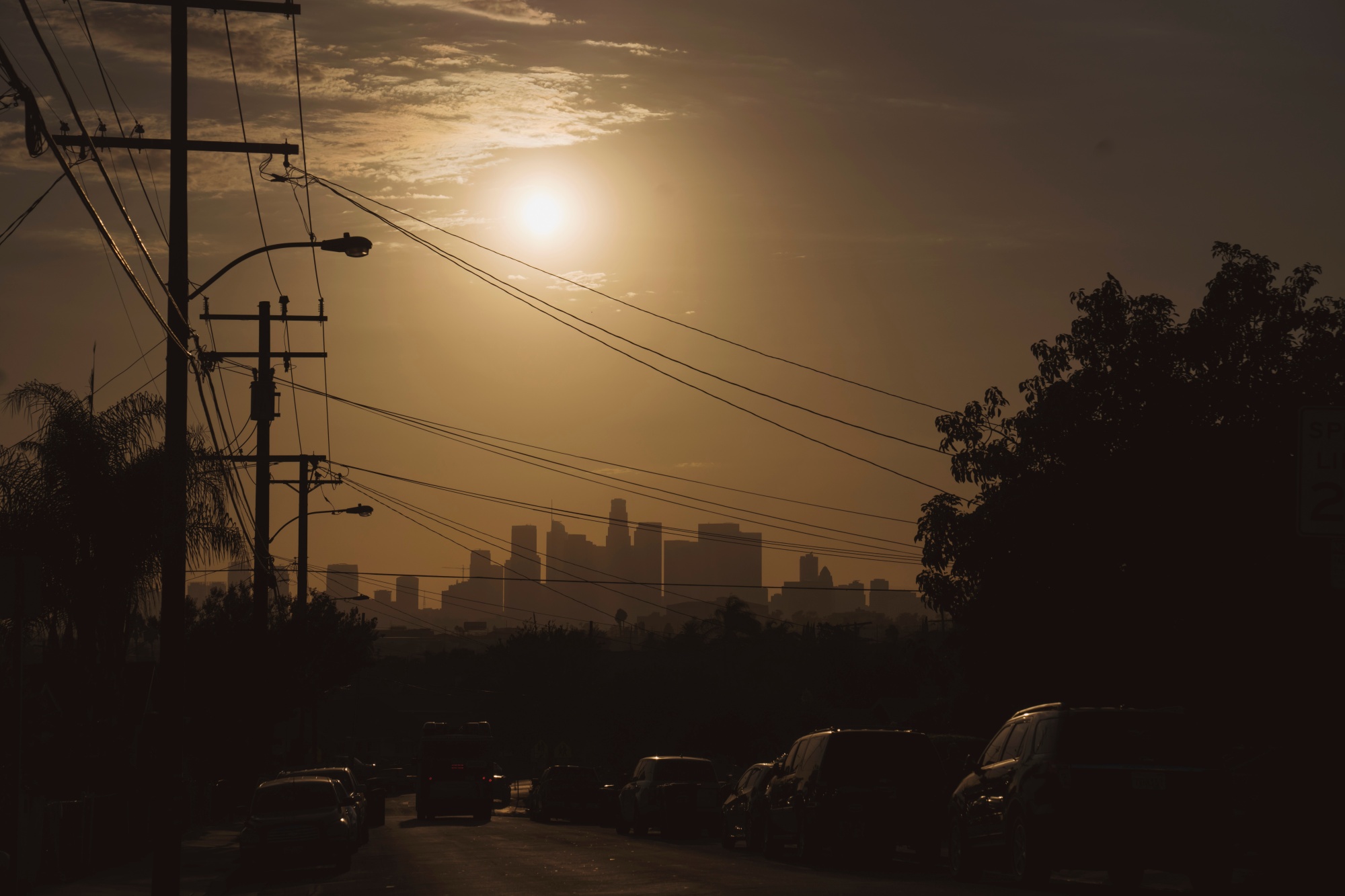 Power lines in Los Angeles, California, on Sept. 1.