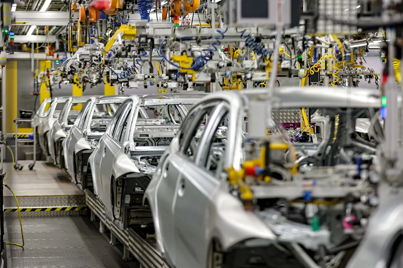 Cars are assembled in the BMW Group factory&nbsp;in Munich, Germany.&nbsp;