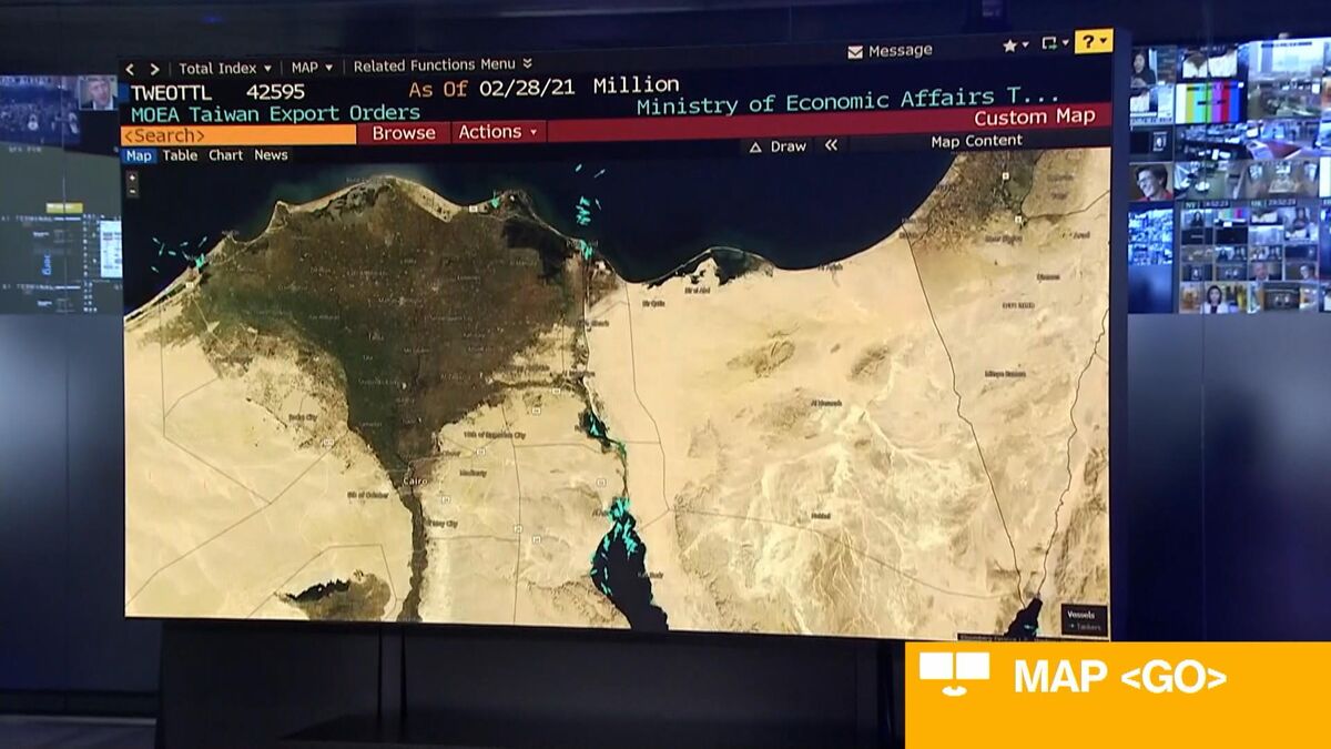 Suez Canal Blocked By Stuck Container Ship Bloomberg