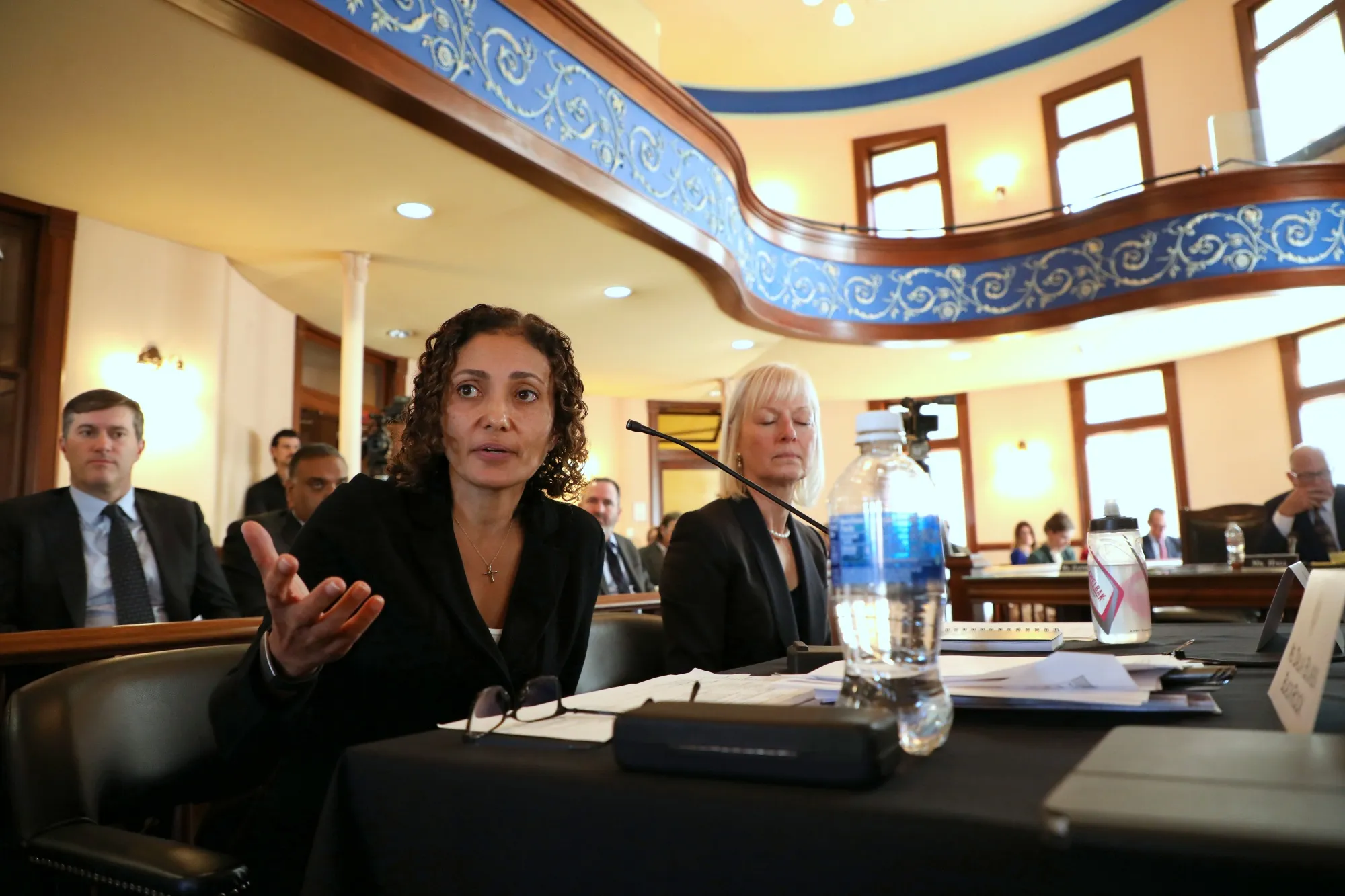 BlackRock’s head of external affairs,&nbsp;Dalia Blass, stood by the firm’s record in handling the assets of its clients in the state.