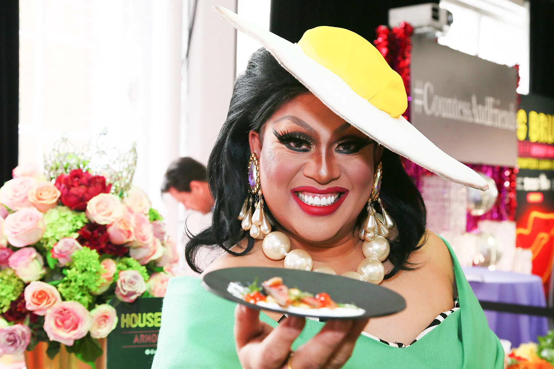 Chef Arnold Myint at a Drag Brunch hosted by Countess Luann de Lesseps at Industria in 2018 in New York.