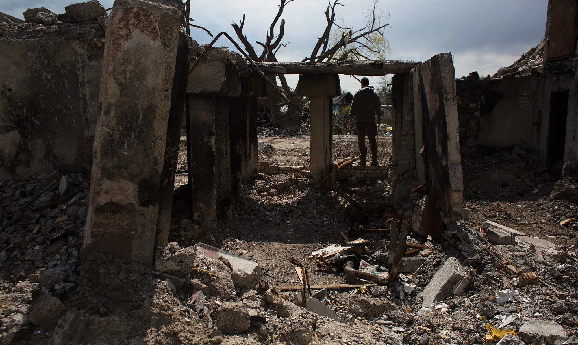A destroyed residential building in Borodyanka, Ukraine&nbsp;on May 3.&nbsp;