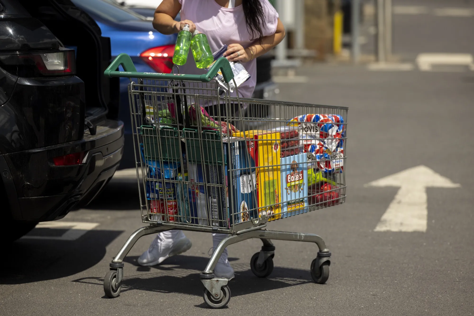 A shopper in Welling, greater London.