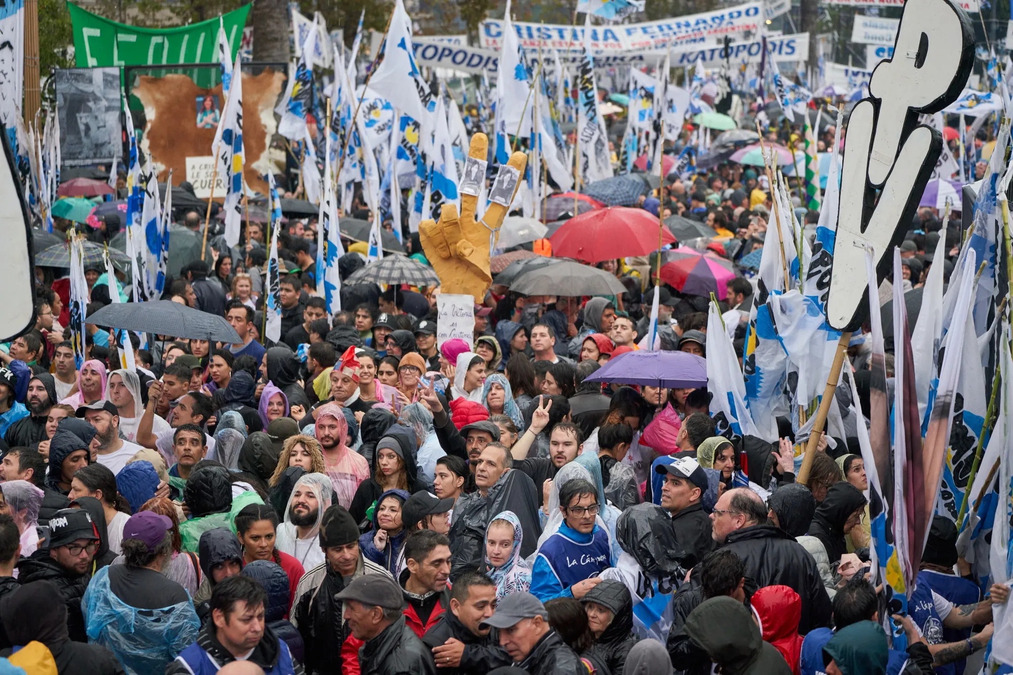 Peronists rally in Buenos Aires in May.