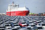 GRIMSBY, UNITED KINGDOM - FEBRUARY 23: Imported cars sit on the dockside at Grimsby docks, one of the key election constituencies on February 23, 2015 in Grimsby, United Kingdom. As the United Kingdom prepares to vote in the May 7th general election many people are debating some of the many key issues that they face in their life, employment, the NHS, housing, benefits, education, immigration, 'the North South divide, austerity, EU membership and the environment.
