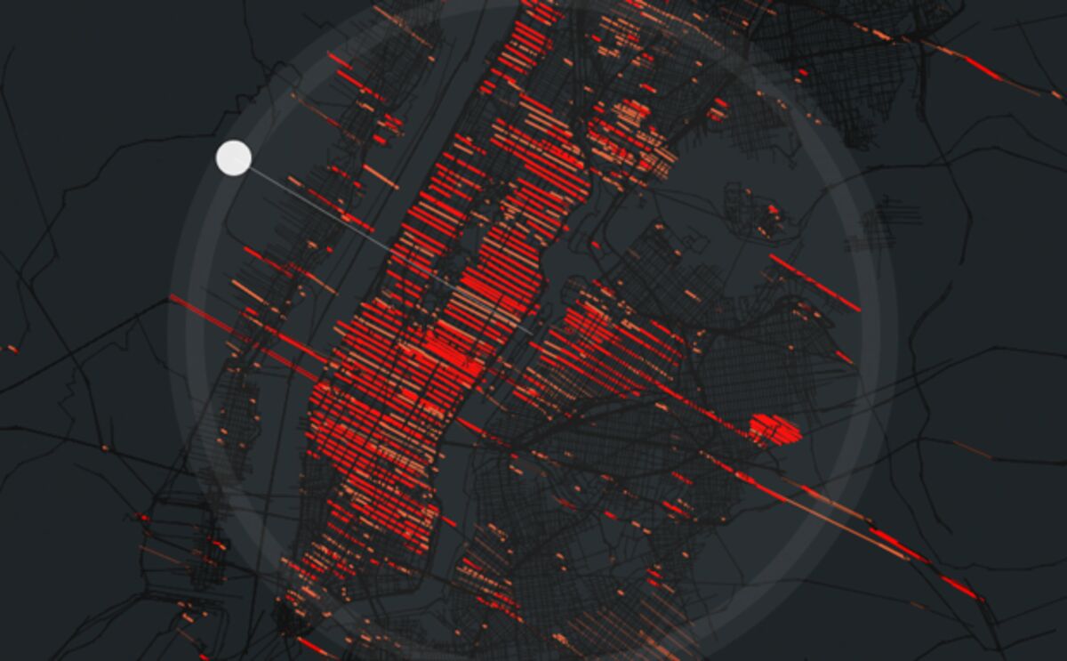 A Map That Shows When Any Street Aligns With the Sunset - Bloomberg