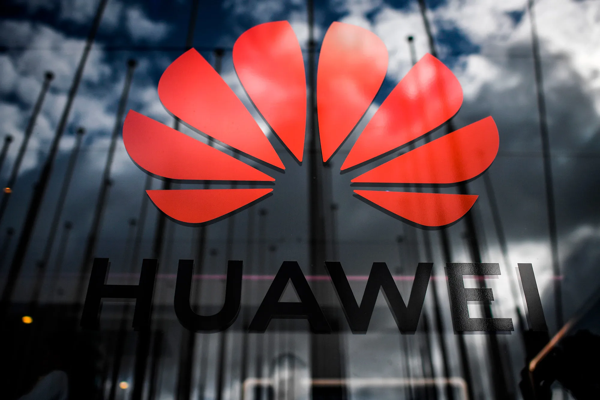 The logo of Chinese telecom giant Huawei&nbsp;