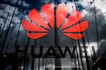 The logo of Chinese telecom giant Huawei&nbsp;