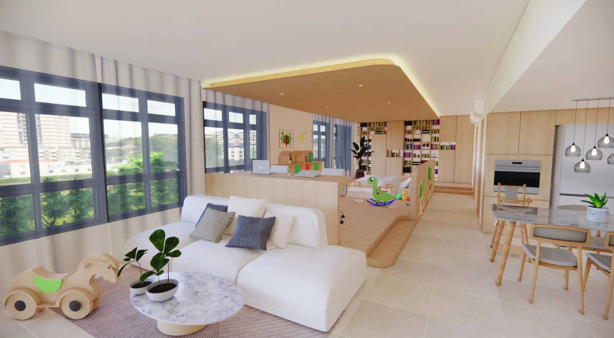 An artist’s impression of a possible design option for Singapore’s new HDB “White Flats.”