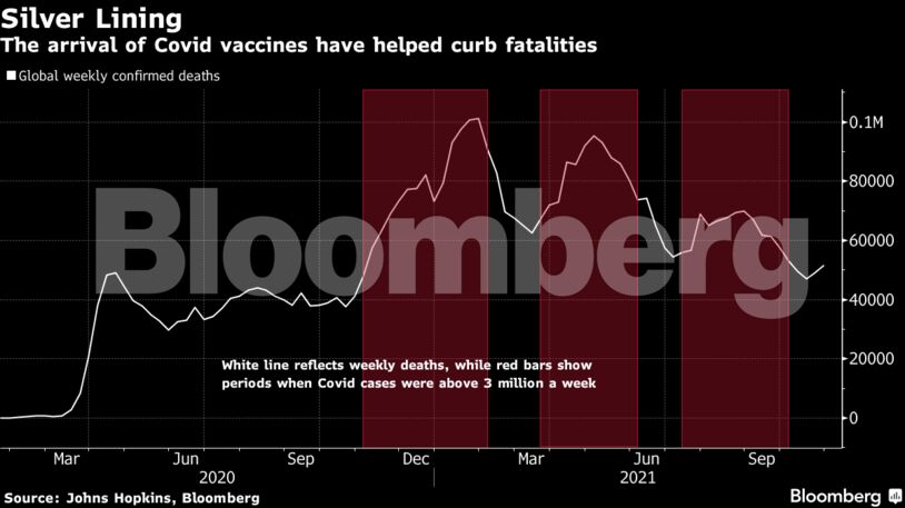 The arrival of Covid vaccines have helped curb fatalities