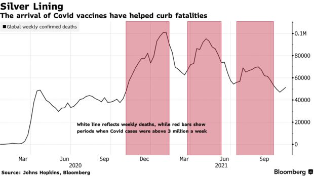 The arrival of Covid vaccines have helped curb fatalities