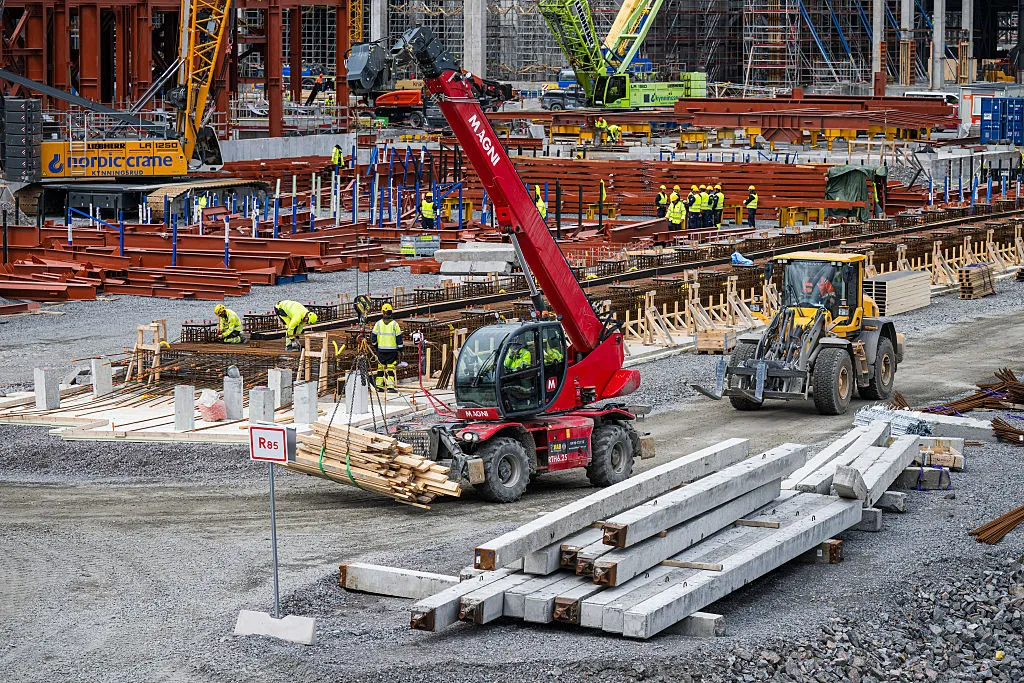 The construction site of Stegra's green-steel plant&nbsp;in Boden, Sweden.&nbsp;