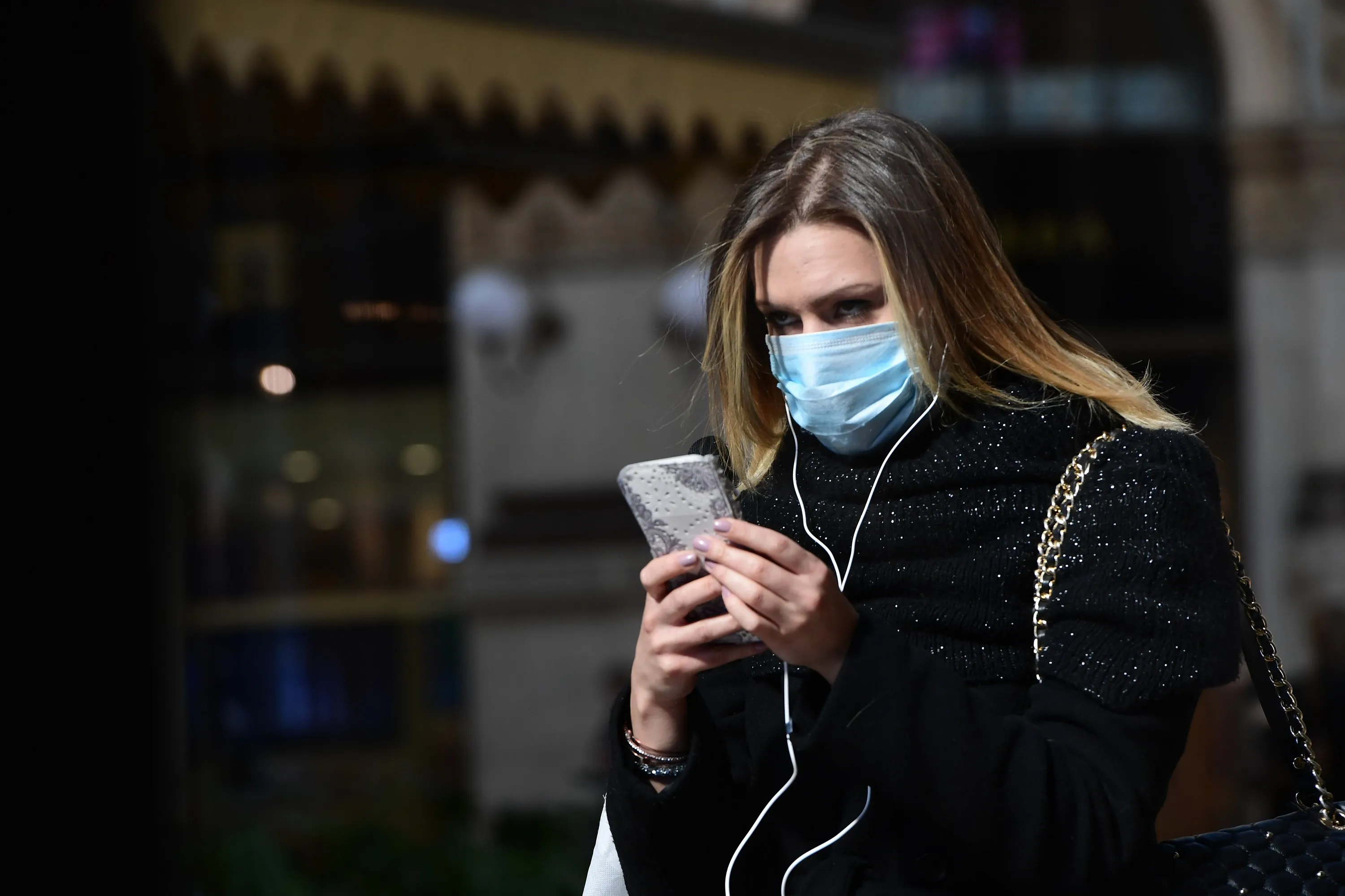 Masked in Milan.