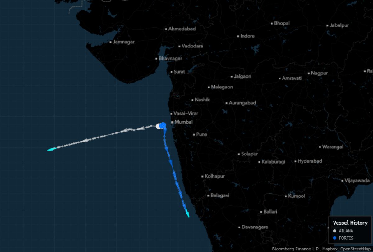 Ship With Russia Oil Makes Rare Move Off India as Trade Strained