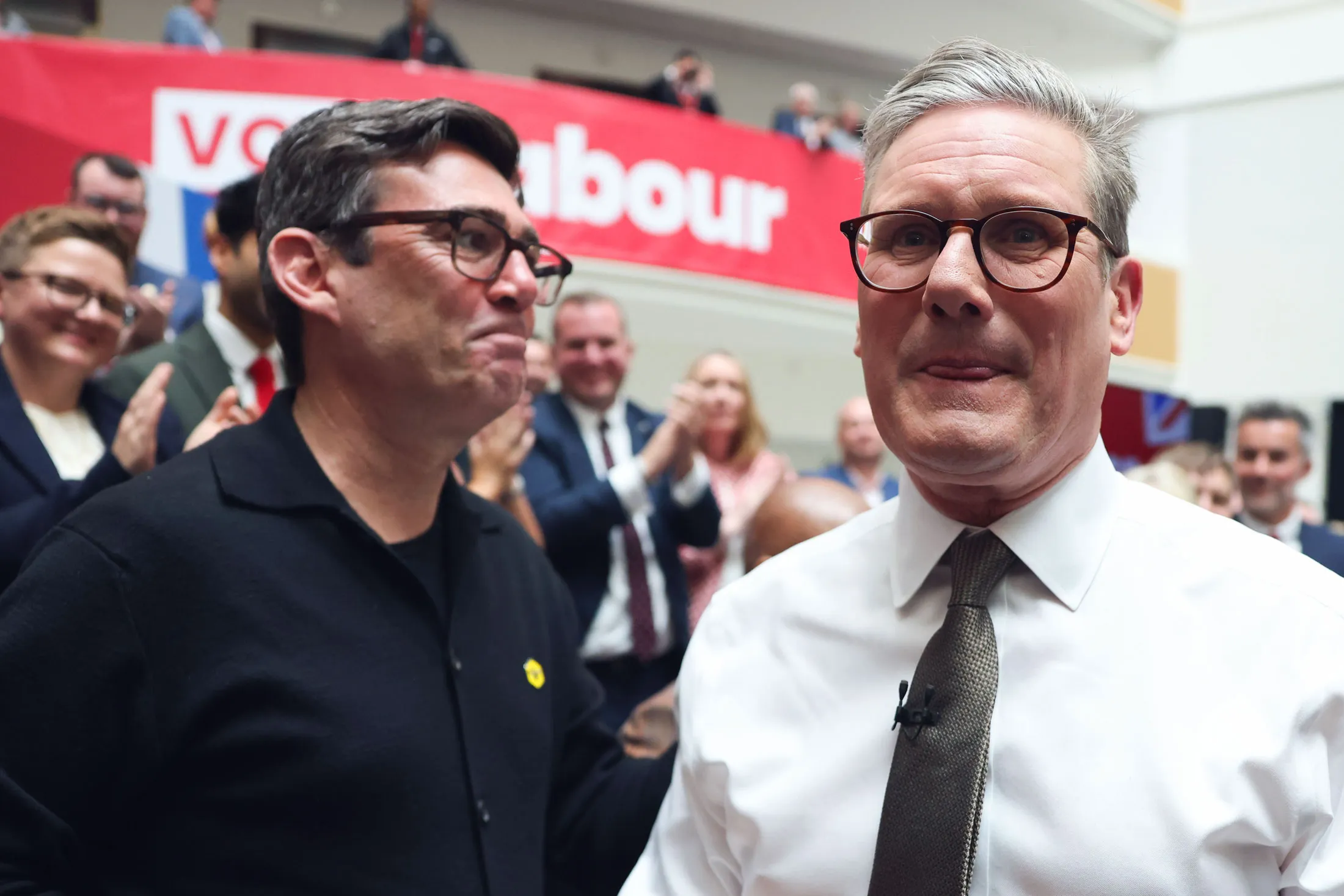 Andy Burnham, left, and Keir Starmer