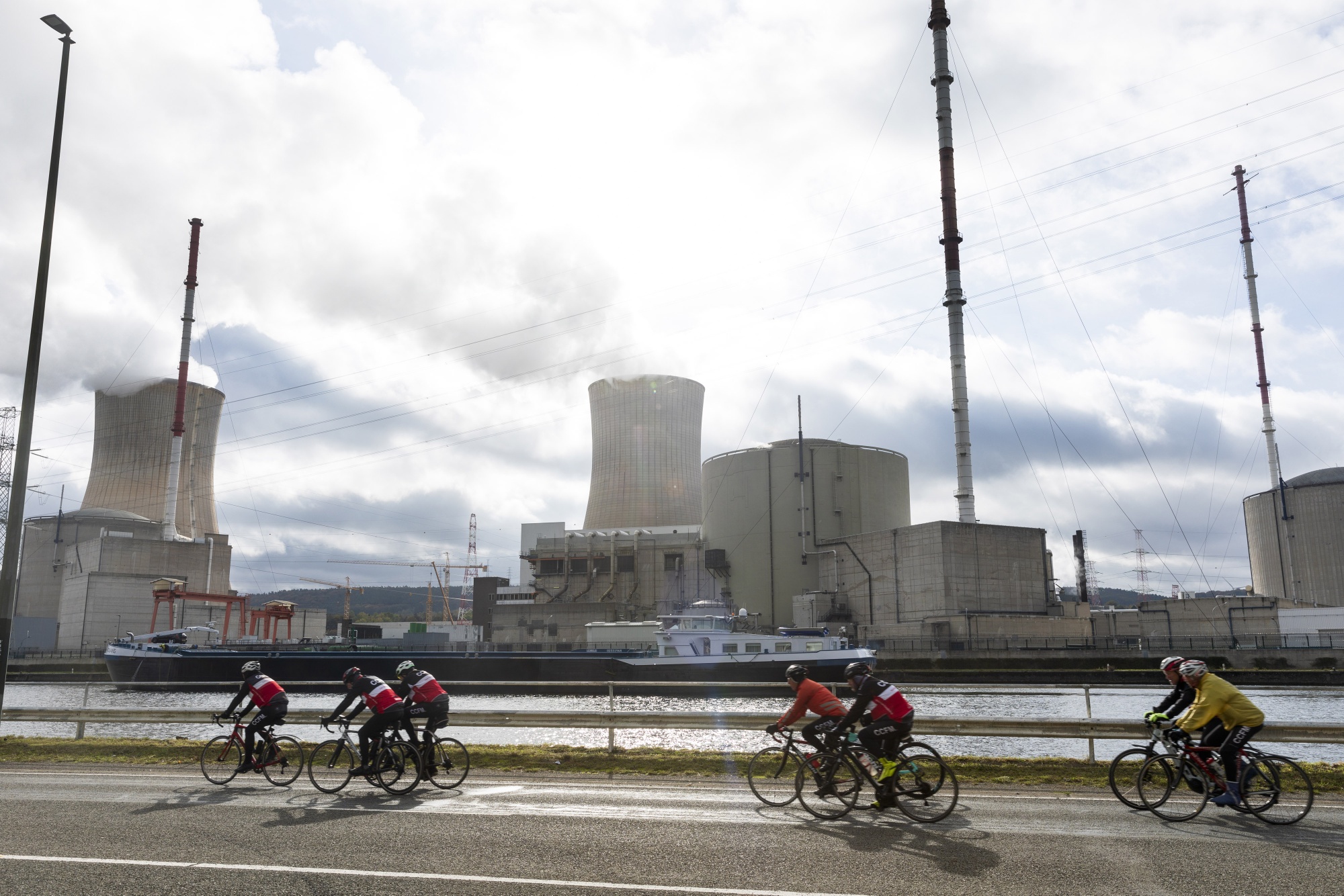 Nuclear power station in Tihange, Belgium. Atomic energy supplies almost half&nbsp;the country’s electricity.