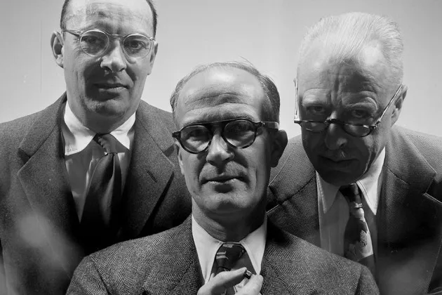 Bardeen, Shockley, and Brattain in 1950