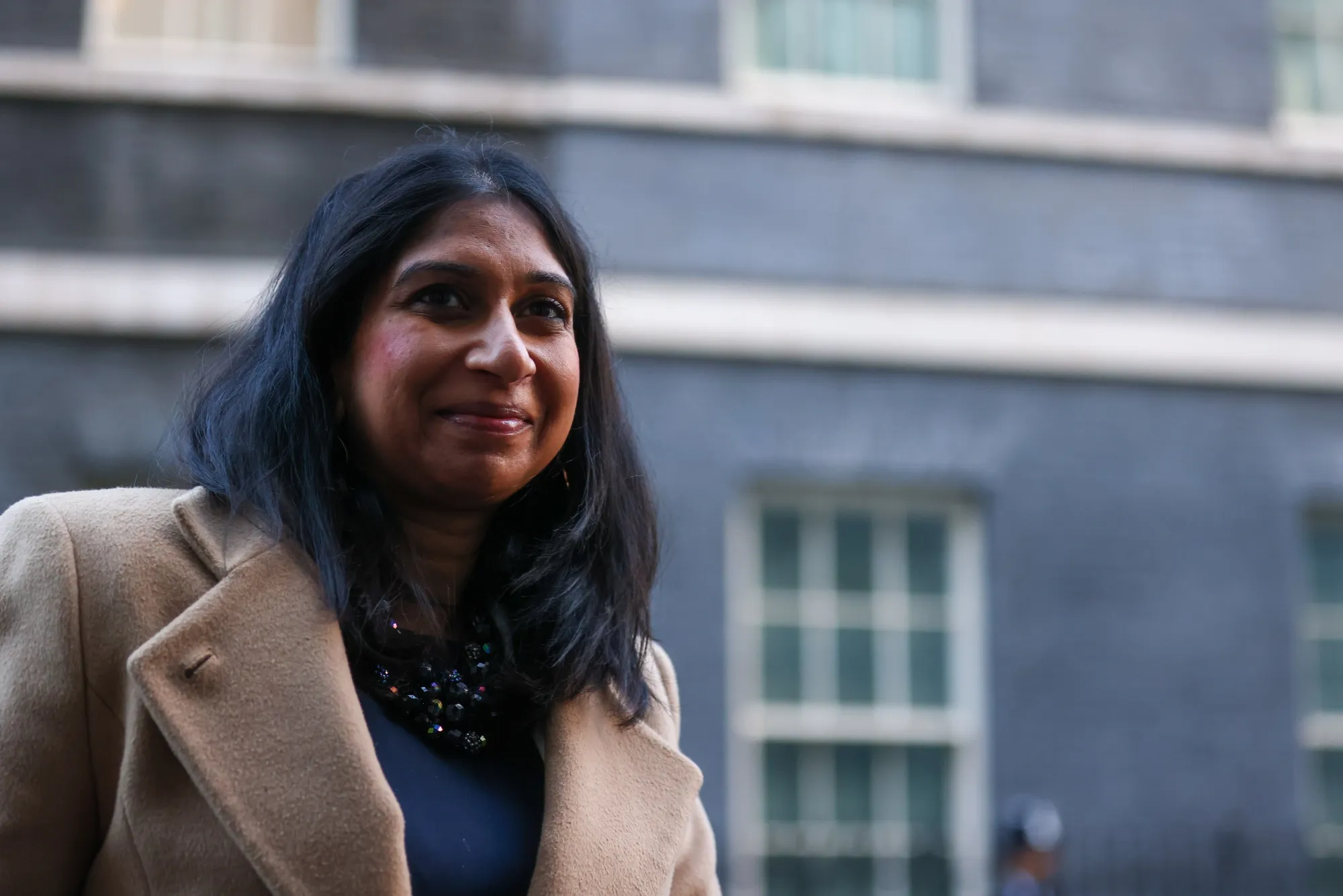 Suella Braverman, U.K. attorney general, arrives for a weekly meeting of cabinet ministers in London, U.K., on Tuesday, Dec. 15, 2020. As U.K. Prime Minister Boris Johnson faces calls to compromise in order to secure a trade deal with the European Union, one thing above all is limiting his room to move: the Conservative Party.
