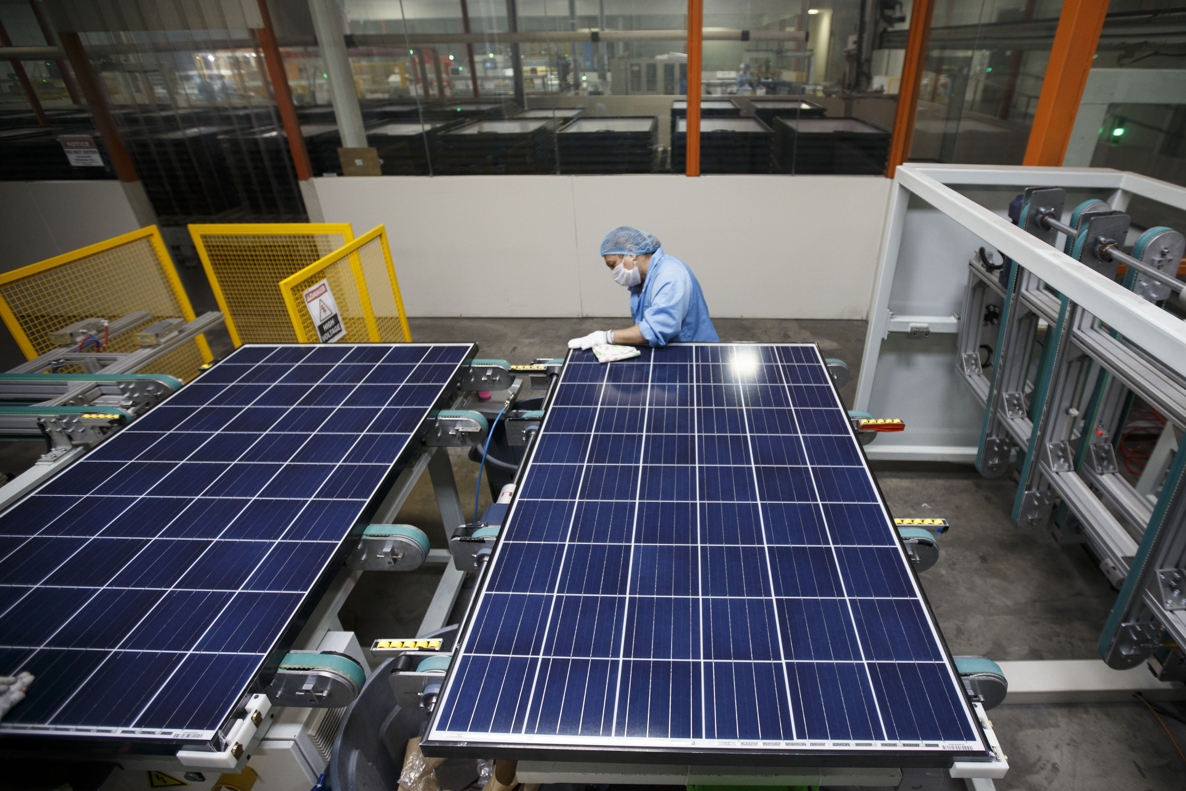 Solar Panel Manufacturing At The SunSpark Technology Inc. Facility As Industry Dodges Bullet On Tariffs 