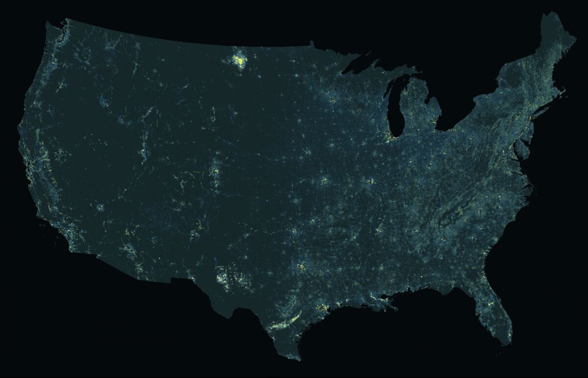 Mapping Light Pollution in Rural America - Bloomberg