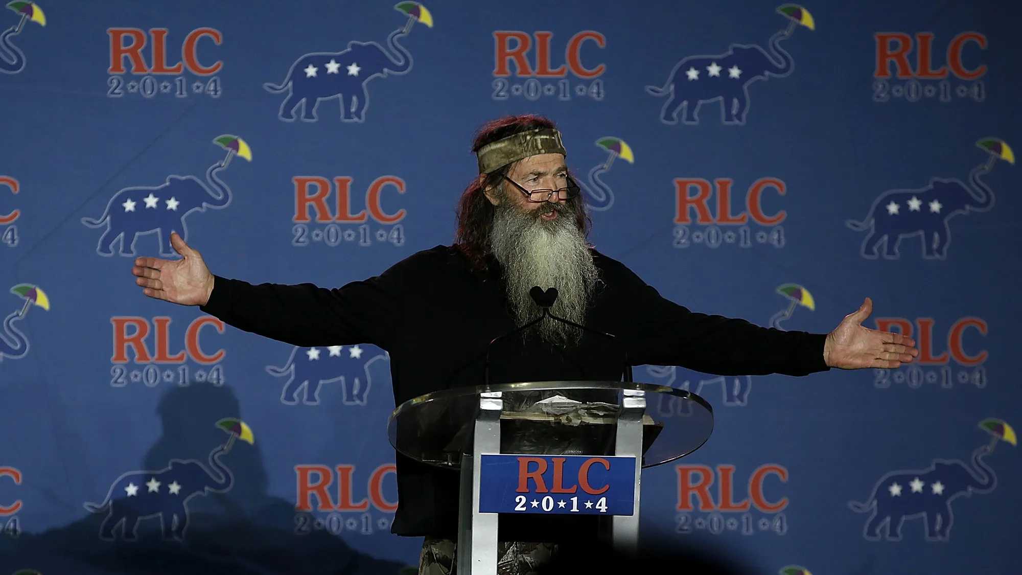 Reality TV personality Phil Robertson speaks during the 2014 Republican Leadership Conference on May 29, 2014 in New Orleans, Louisiana.
