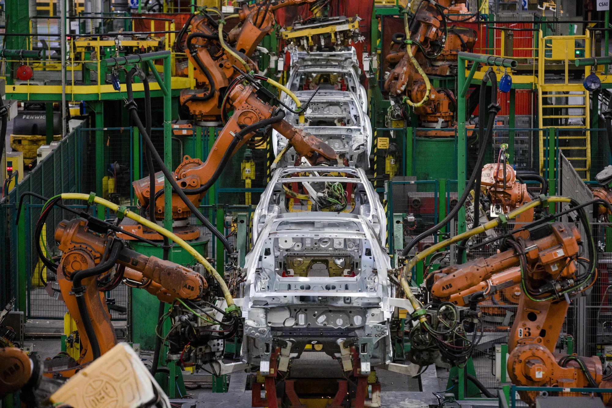 Production at Renault’s factory in Flins