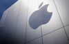 The Apple Inc. logo is seen outside of the company\'s new flagship store at Union Square in San Francisco, California, U.S., on Thursday, May 19, 2016.