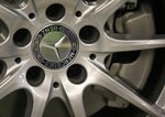 The Mercedes-Benz logo sits on the wheel hub of a Mercedes-Benz GLA compact SUV automobile produced by Daimler AG, on the assembly line of the Mercedes-Benz factory in Rastatt, Germany, on Friday, Jan. 22, 2016. The German automaker announced plans Monday for a joint venture in Iran to build Mercedes-Benz trucks after trade restrictions tied to the country's nuclear program were lifted over the weekend.
