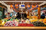 Fresh produce on display at a market in Madrid, Spain.