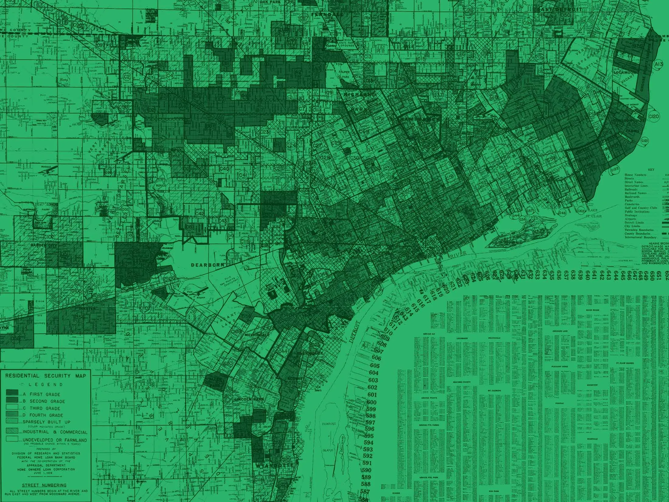 A map&nbsp;of Detroit from 1939 shows how majority-Black neighborhoods were redlined,&nbsp;and rated as the most risky for investment.&nbsp;