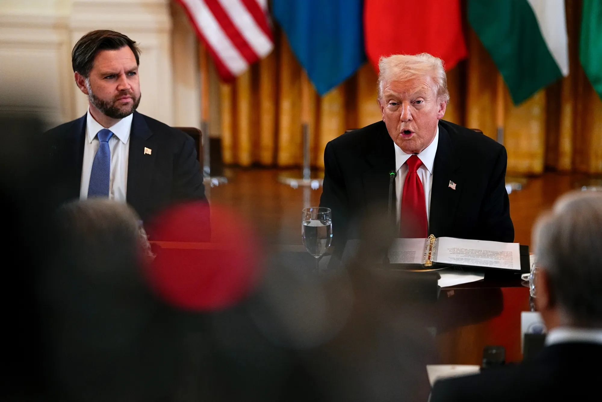 Donald Trump&nbsp;during&nbsp;a dinner with Central Asian leaders in the East Room of the White House in Washington on Nov. 6.