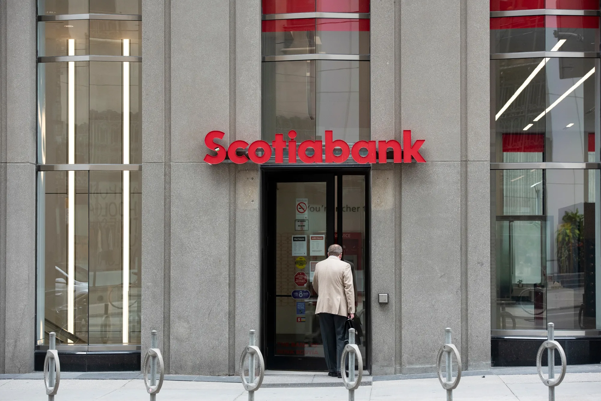 A Scotiabank branch in Toronto, Ontario, Canada.