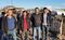 Mustafa Altas, deputy headman of the village of Oyuktas, second right, stands with villagers in Oyuktas, Turkey, on April 19, 2017. Photographer: Marc Champion/Bloomberg