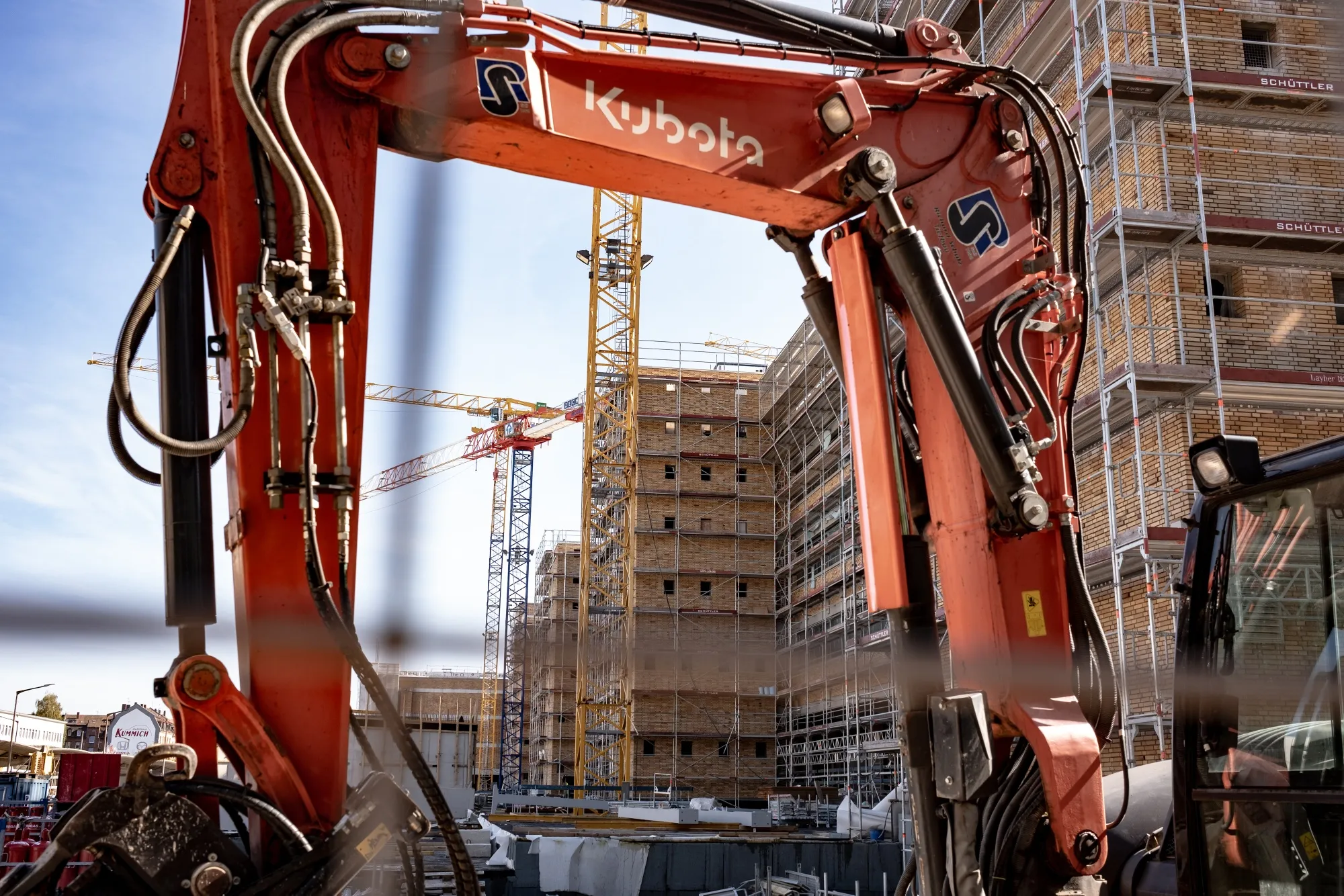 Real estate construction work in Nuremberg, Germany.