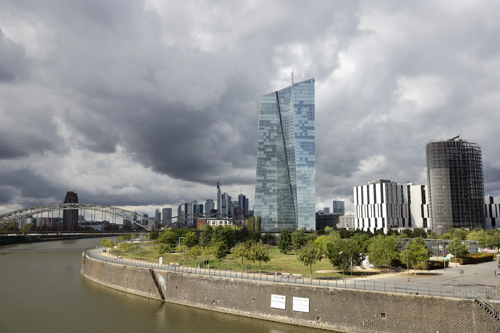 The European Central Bank headquarters in Frankfurt, Germany.