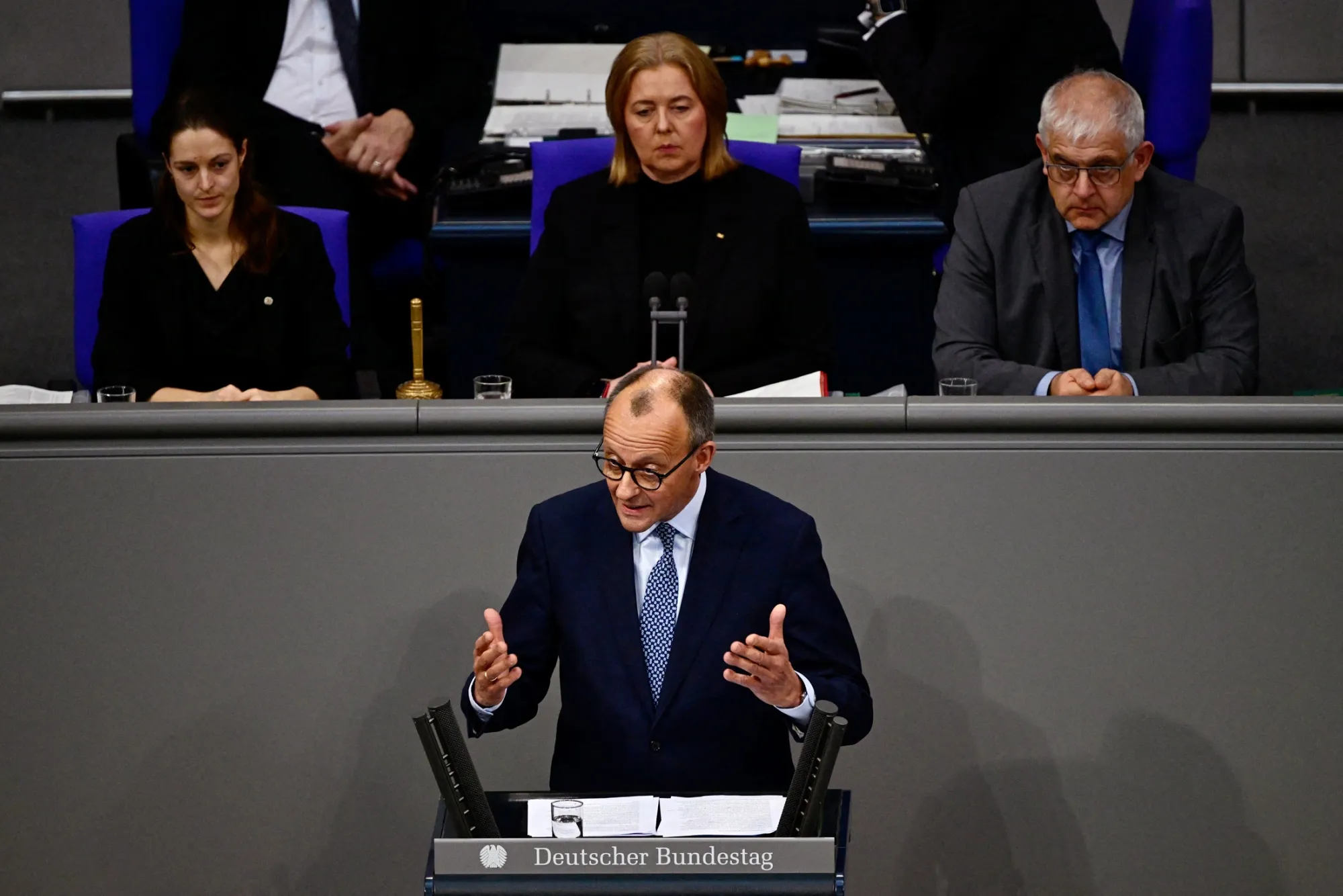 Friedrich Merz in the Bundestag on Jan. 29.