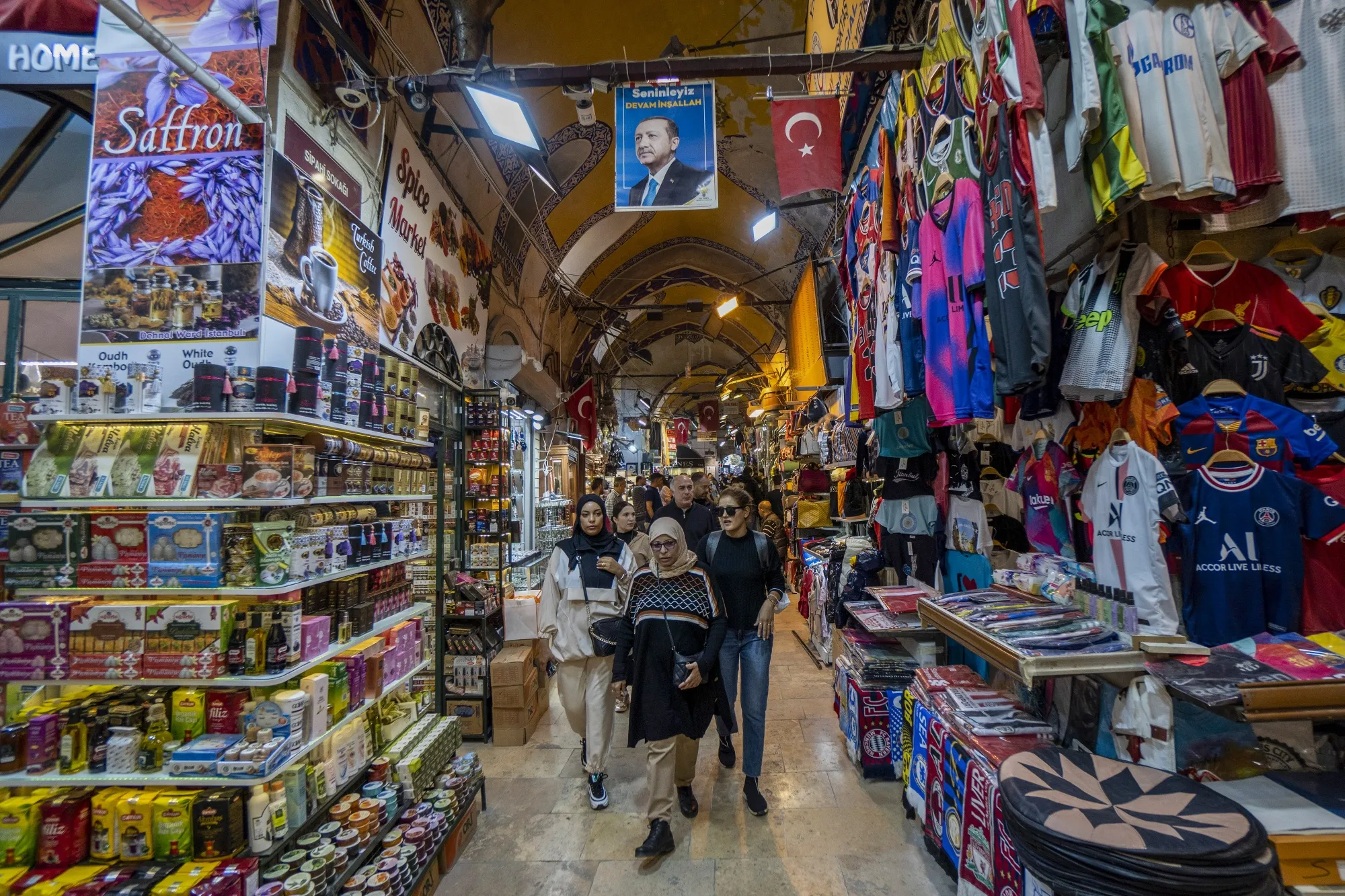Shoppers in the Grand Bazaar in Istanbul.