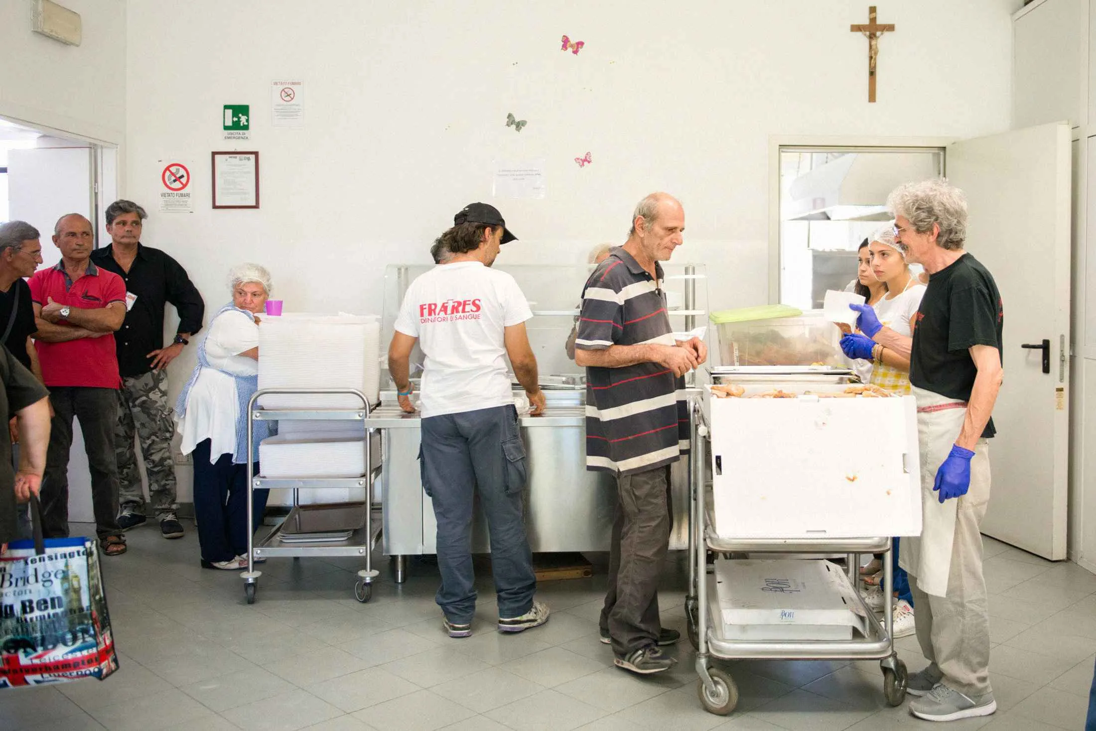 A meal center serving Livorno’s poor.