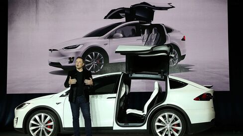 Tesla Chief Executive Elon Musk during the launch event.