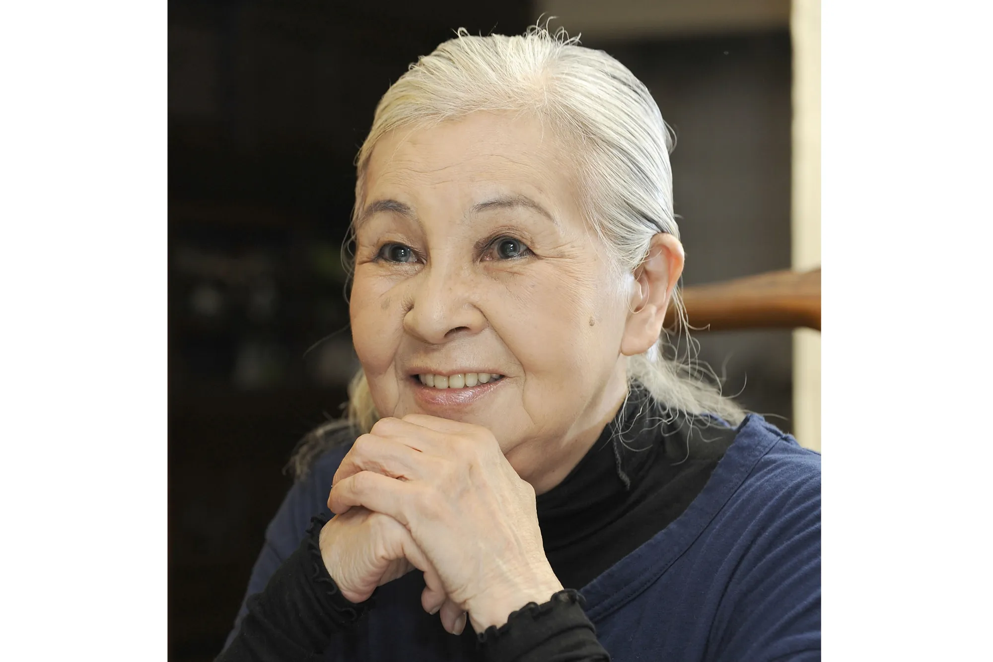 Japanese costume designer Emi Wada speaks in an interview in Tokyo on June 20, 2013. Wada, who won an Oscar for her work in Akira Kurosawa’s “Ran,” has died, Japanese media reports said Sunday, Nov. 21, 2021. She was 84.(Kyodo News via AP)