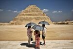 Tourists visit the Step Pyramid of Djoser in Saqqara necropolis.&nbsp;