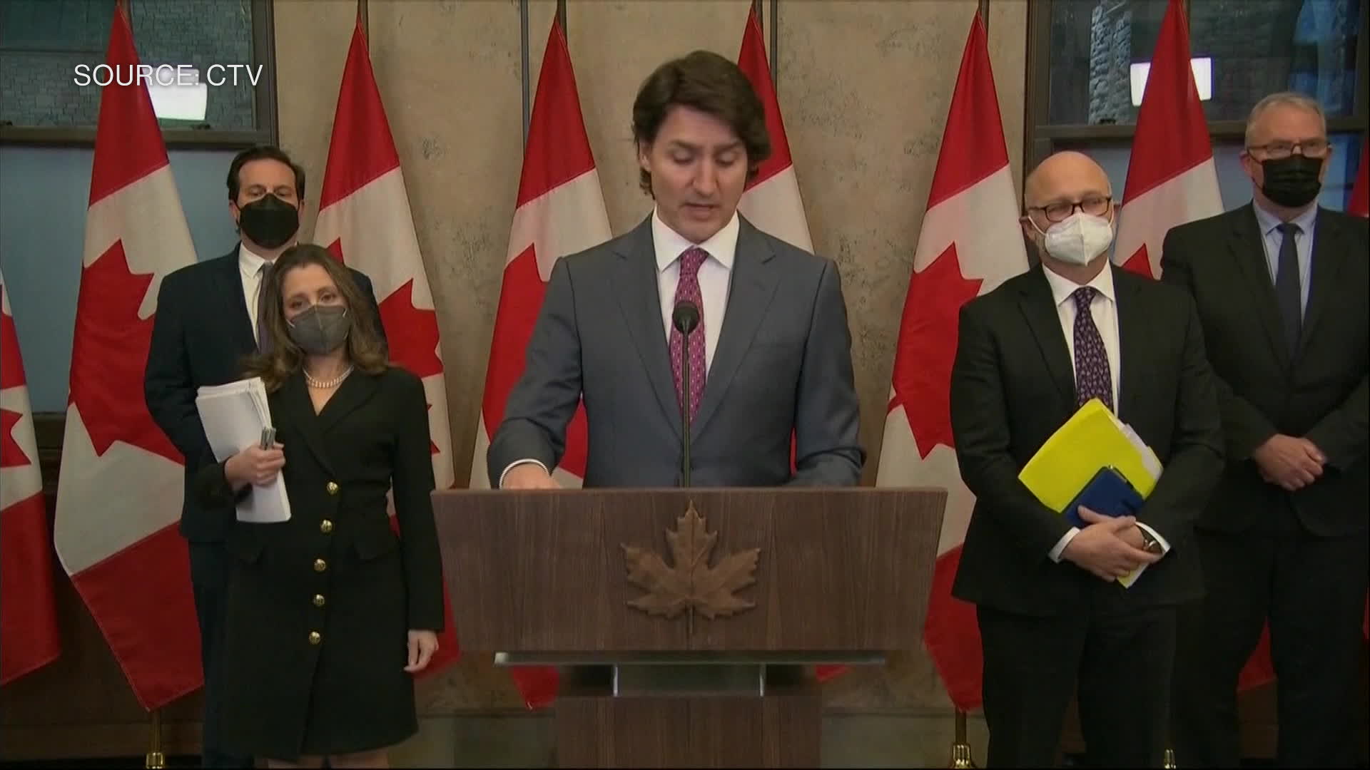 Watch Canada's Trudeau Invokes Emergency Powers To End Trucker Protests ...